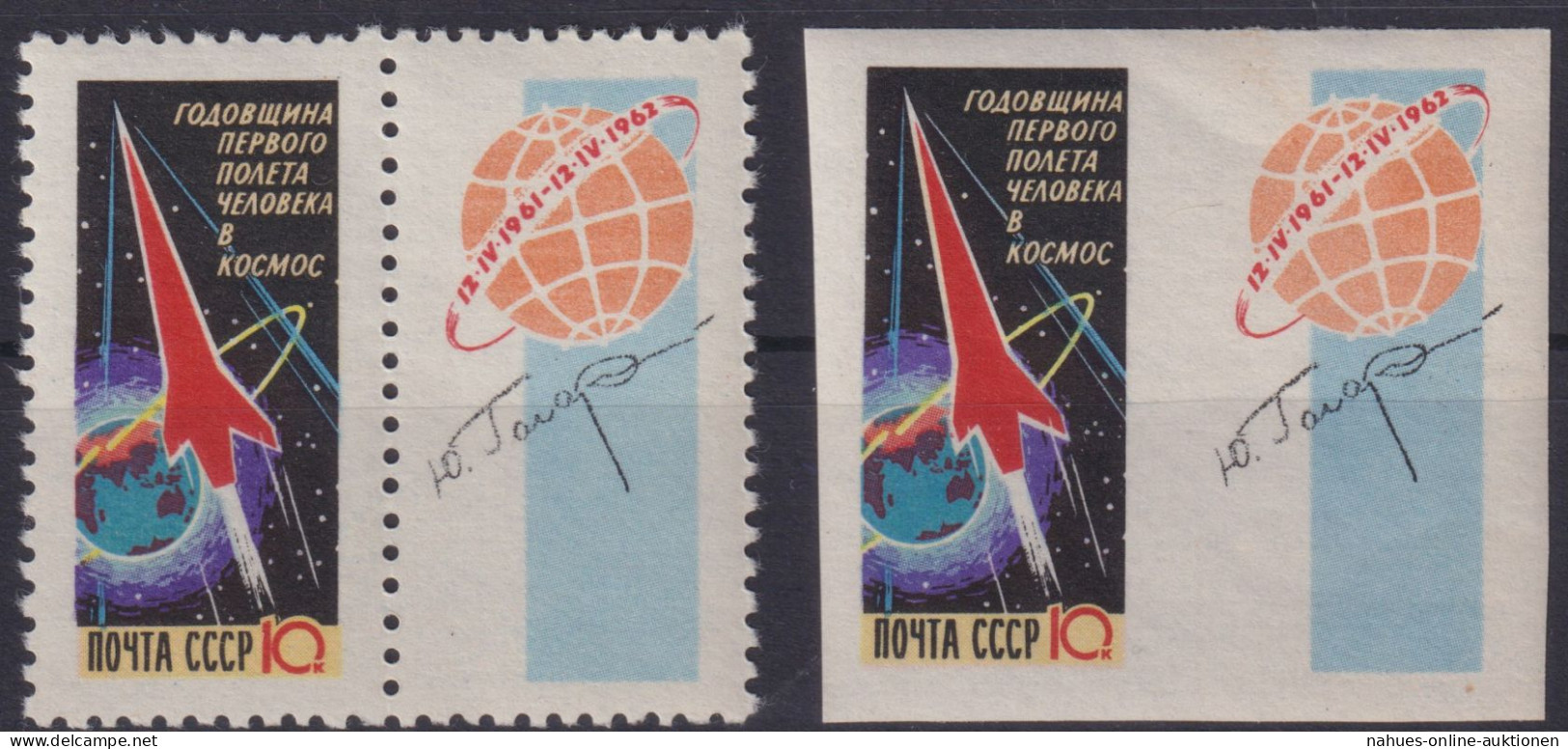 Sowjetunion 2587 A + B Weltraum Raumschiff Luxus Postfrisch - Cartas & Documentos