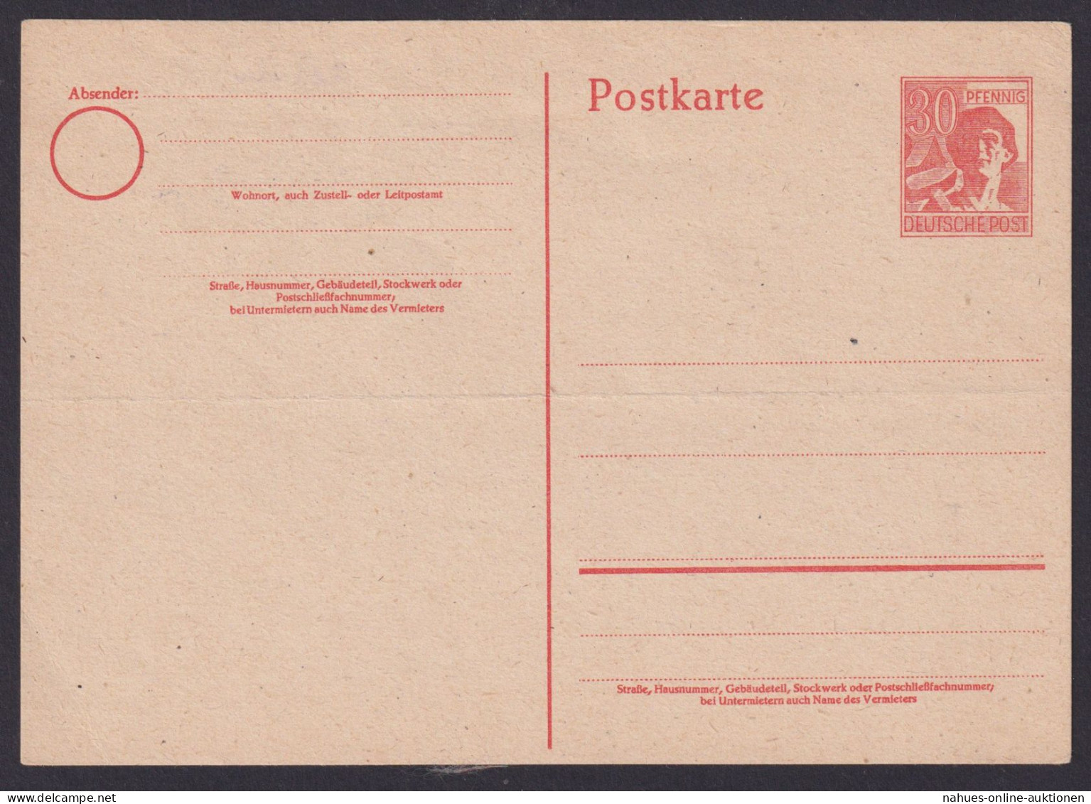 All. Besetzung Ganzsache P 963 Frage & Antwort Luxus Ausgabe Arbeiter 1948 - Autres & Non Classés