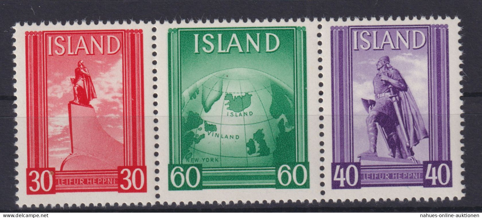 Island 197-199 Einzelmarken Block 2 Zusammendruck Luxus Postfrisch MNH 1938 - Briefe U. Dokumente