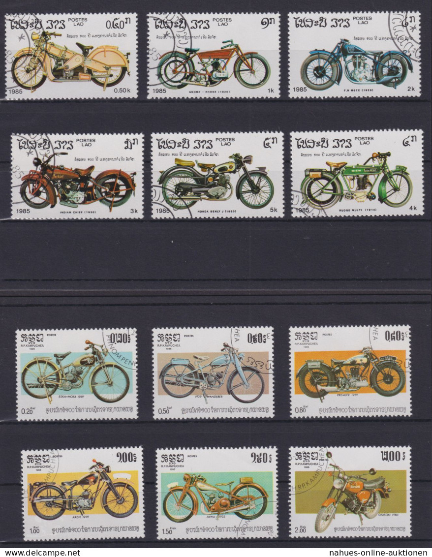 Übersee Schönes Lot Alter Motorräder Oldtimer Div Länder Afganistan Laos Vietnam - Motorbikes