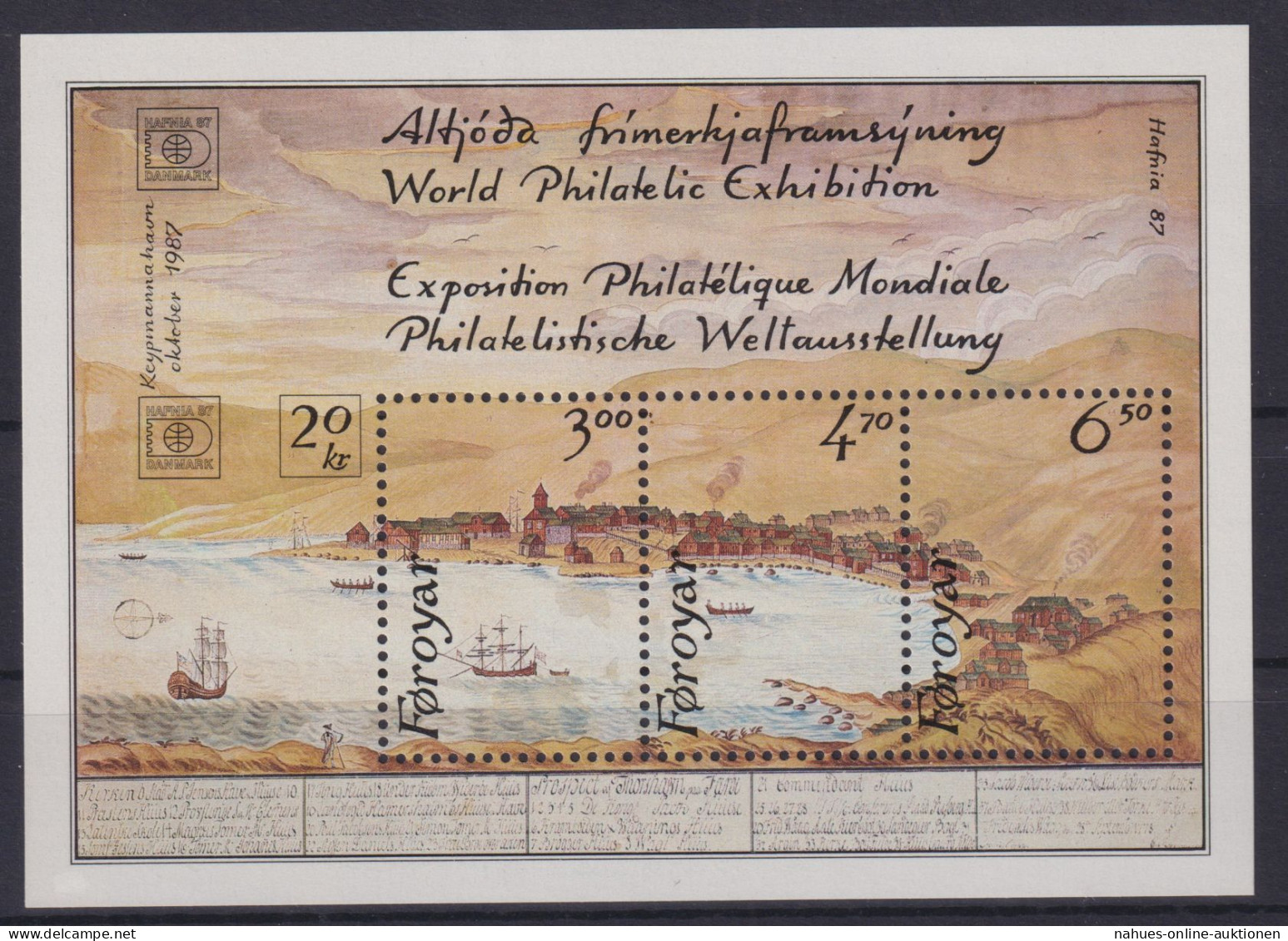 Briefmarken Dänemark Färöer Block 2 Philatelie Luxus Postfrisch MNH Kat 10,00 - Faroe Islands