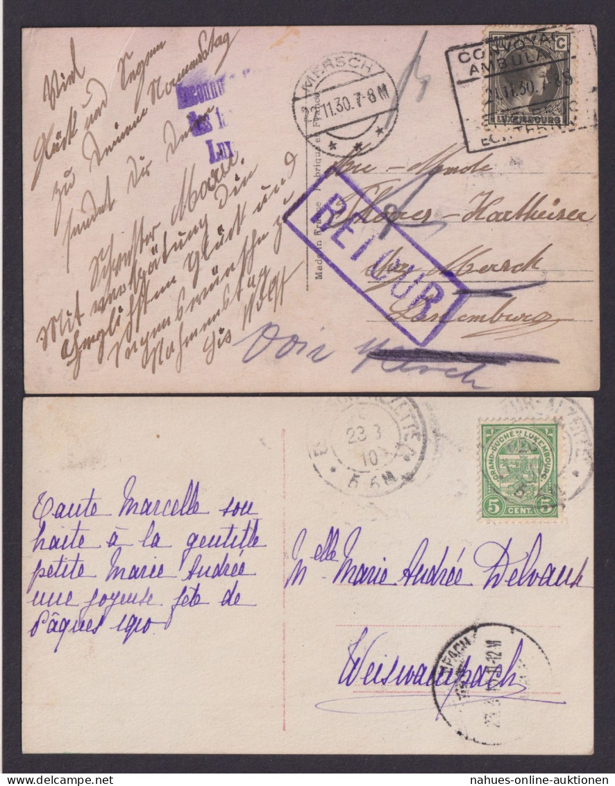 Luxemburg Ansichtskarten Ganzsachen Lot von 20 Stück oft frankiert 1900-1918