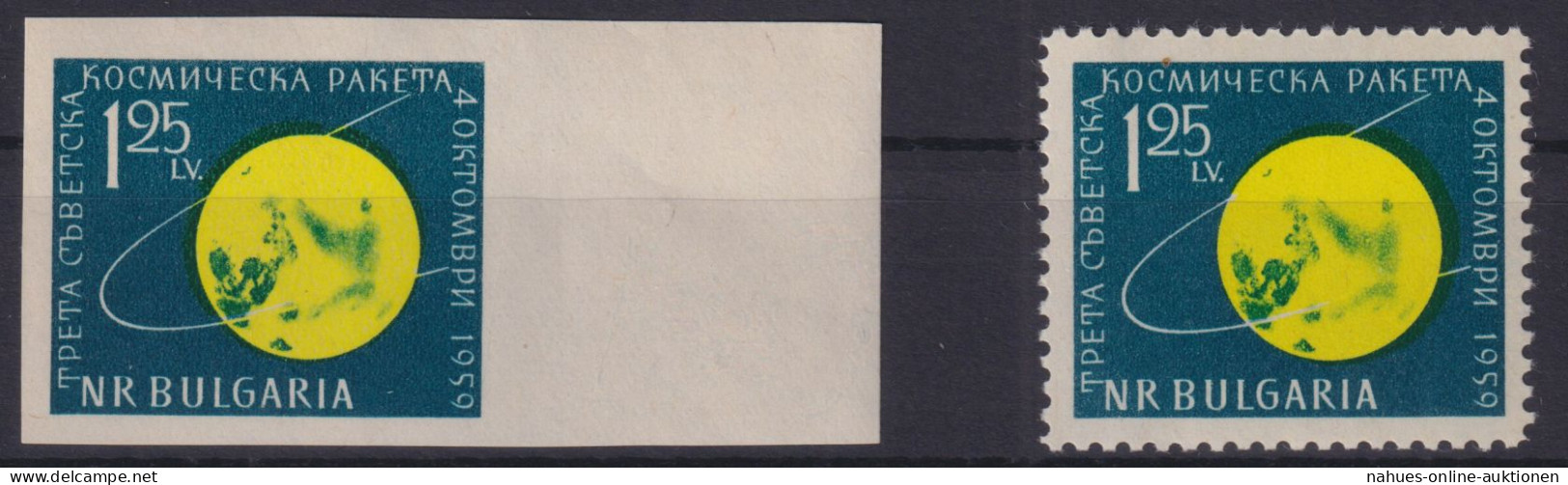 Bulgarien 1152 A+B Weltraum Mondsonde Luxus Postfrisch Einmal Rand MNH Kat 18,50 - Lettres & Documents