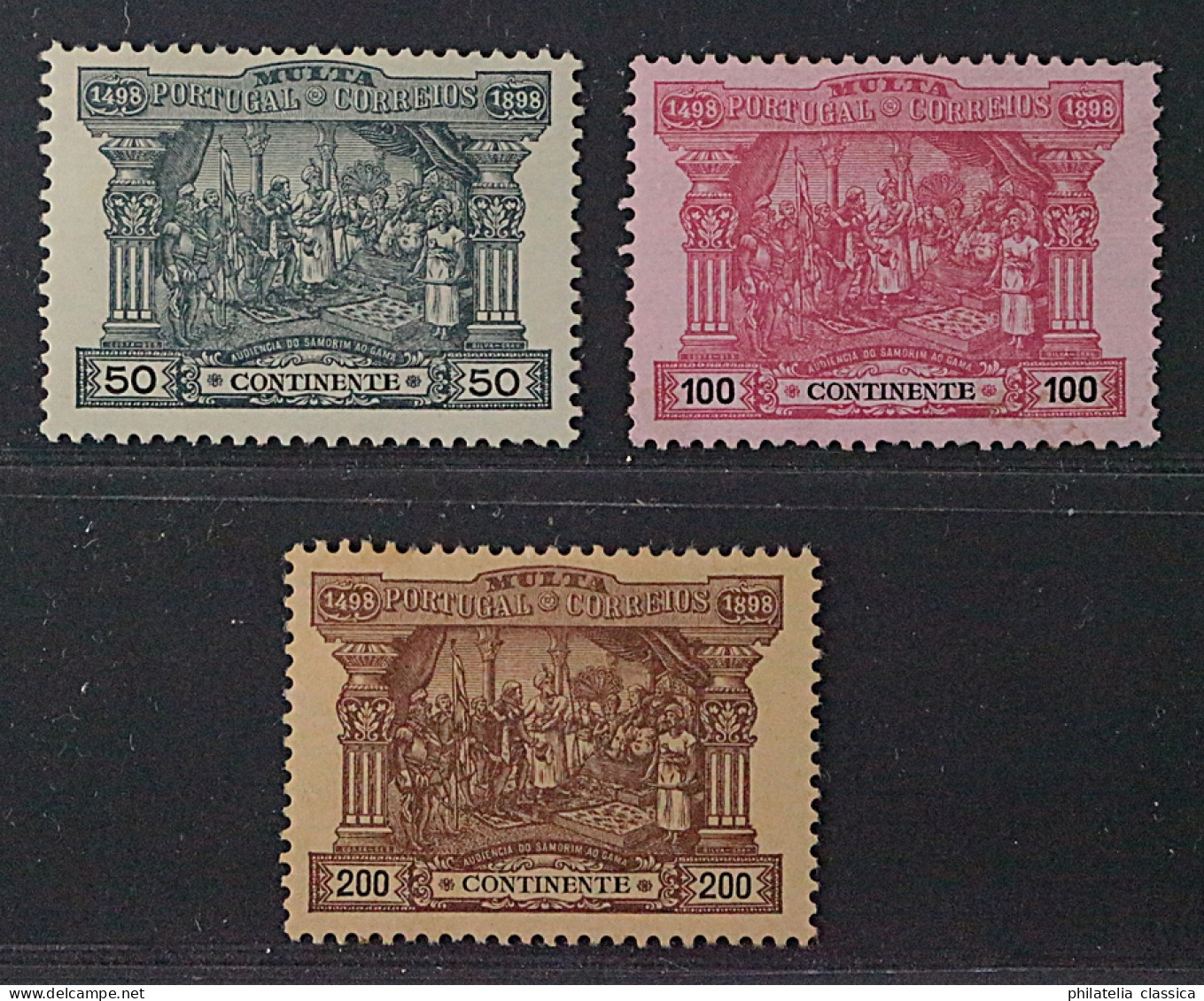 Portugal  PORTO 4-6 *  Vasco Da Gama 50-200 R. Höchstwerte, Falz, KW 300,- € - Unused Stamps