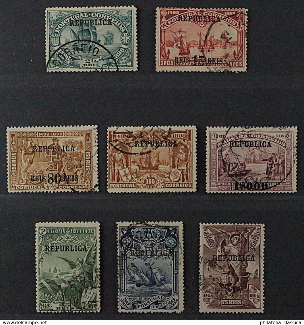 Portugal 182-89, Republica-Vasco Da Gama, Komplett, Sauber Gestempelt, KW 110,-€ - Used Stamps