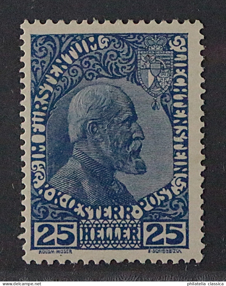 Liechtenstein 3 Yb, 25 H. Normalpapier, Gute FARBE, Sauber Gestempelt, KW 780,-€ - Used Stamps