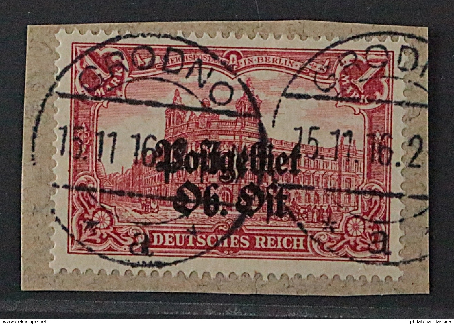 1916, I. Weltkrieg OBER-OST 12 A, SELTENE ZÄHNUNG Auf Briefstück, Geprüft 200,-€ - Occupation 1914-18