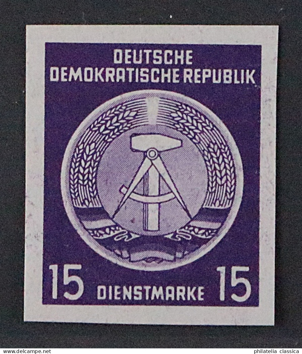 Dienstmarke  18 X NF U, 15 Pfg Offsetdruck UNGEZÄHNTE Neuauflage, KW 250,- € - Mint