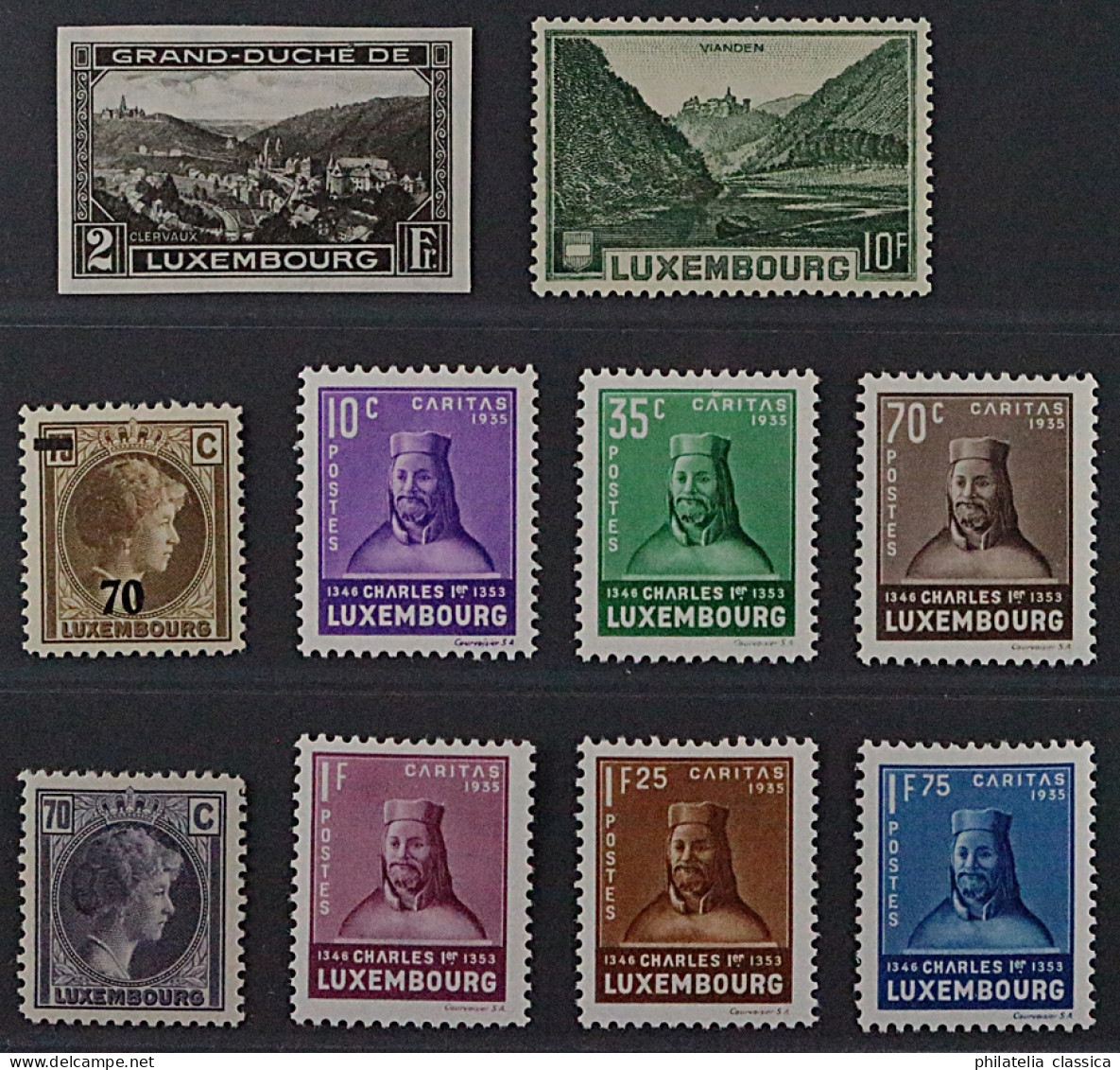 Luxemburg  265, 281-89 ** Gesuchte Serien Komplett, Postfrisch, KW 174,- € - 1852 William III