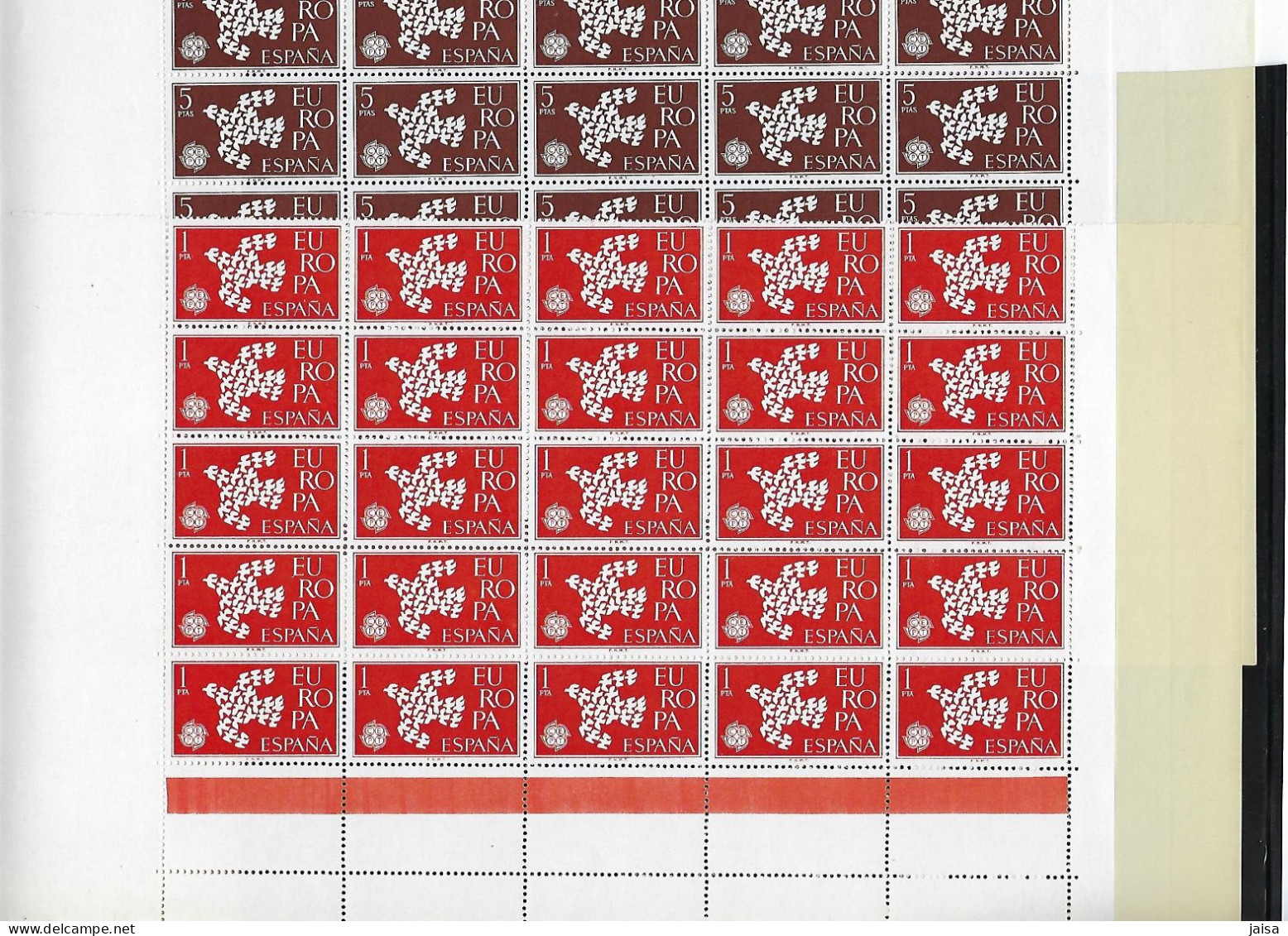 ESPAÑA. Año 1961. Europa 61. 25 Series Completas. - Blocks & Sheetlets & Panes