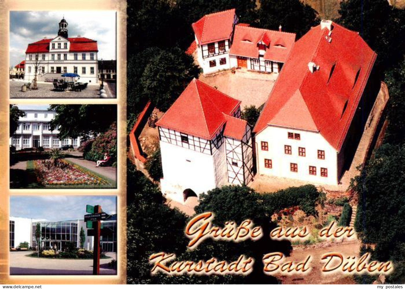 73905438 Bad Dueben Rathaus Kurpark Mit Altem Moorbad Heide Spa Burg Mit Burgwae - Bad Dueben