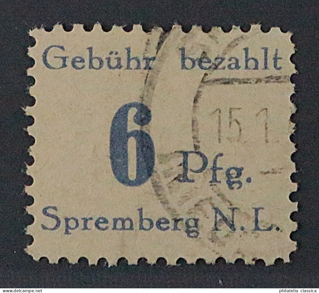 SPREMBERG 4 B, Seltene Farbe Lebhaftblau, Sauber Gestempelt, Geprüft, KW 150,- € - Oblitérés