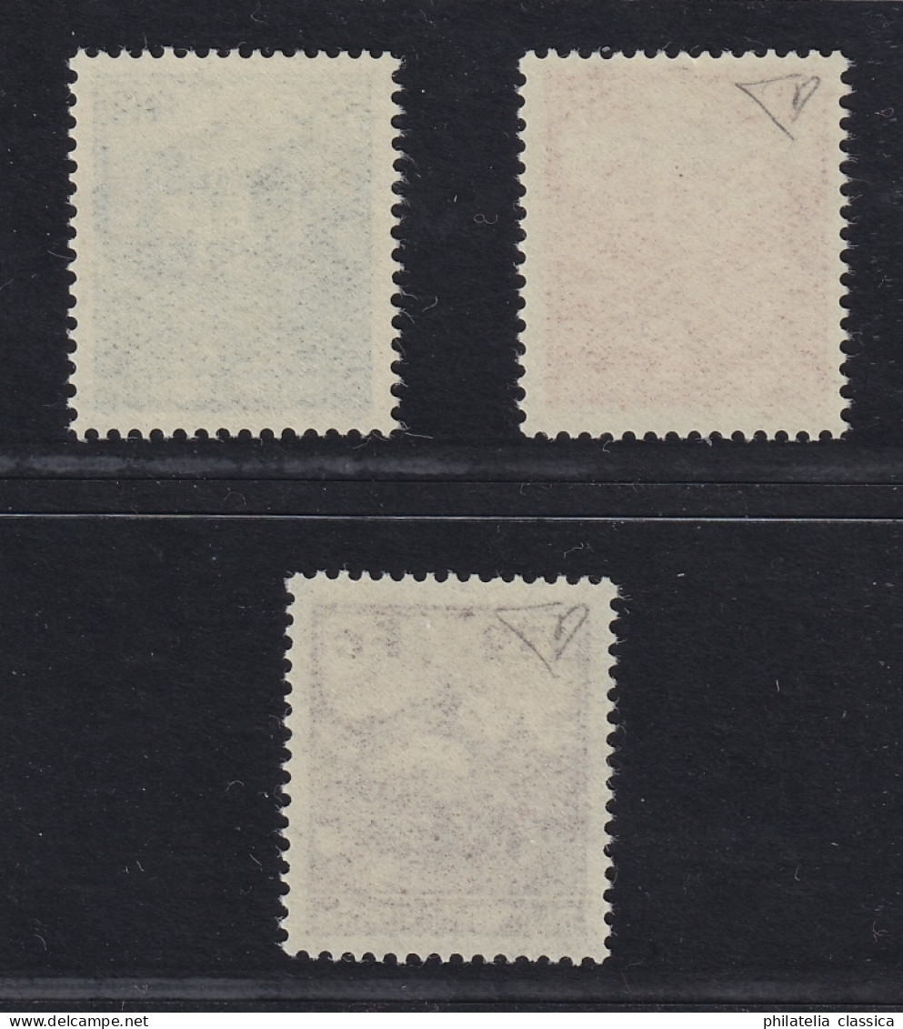 1933, LIECHTENSTEIN 119-21 ** Landschaften 25 Rp.-1,20 Fr. Postfrisch, 900,-€ - Neufs