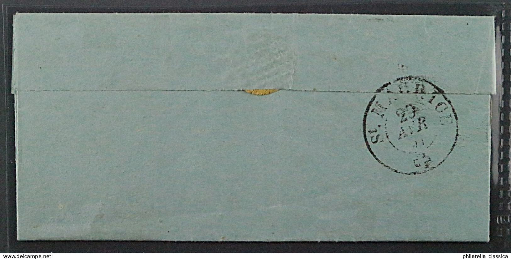 SCHWEIZ 14 II Bzo, (SBK 23 E), 10 Rp.Seidenpapier Auf Brief, Fotoattest 700,-€ - Briefe U. Dokumente