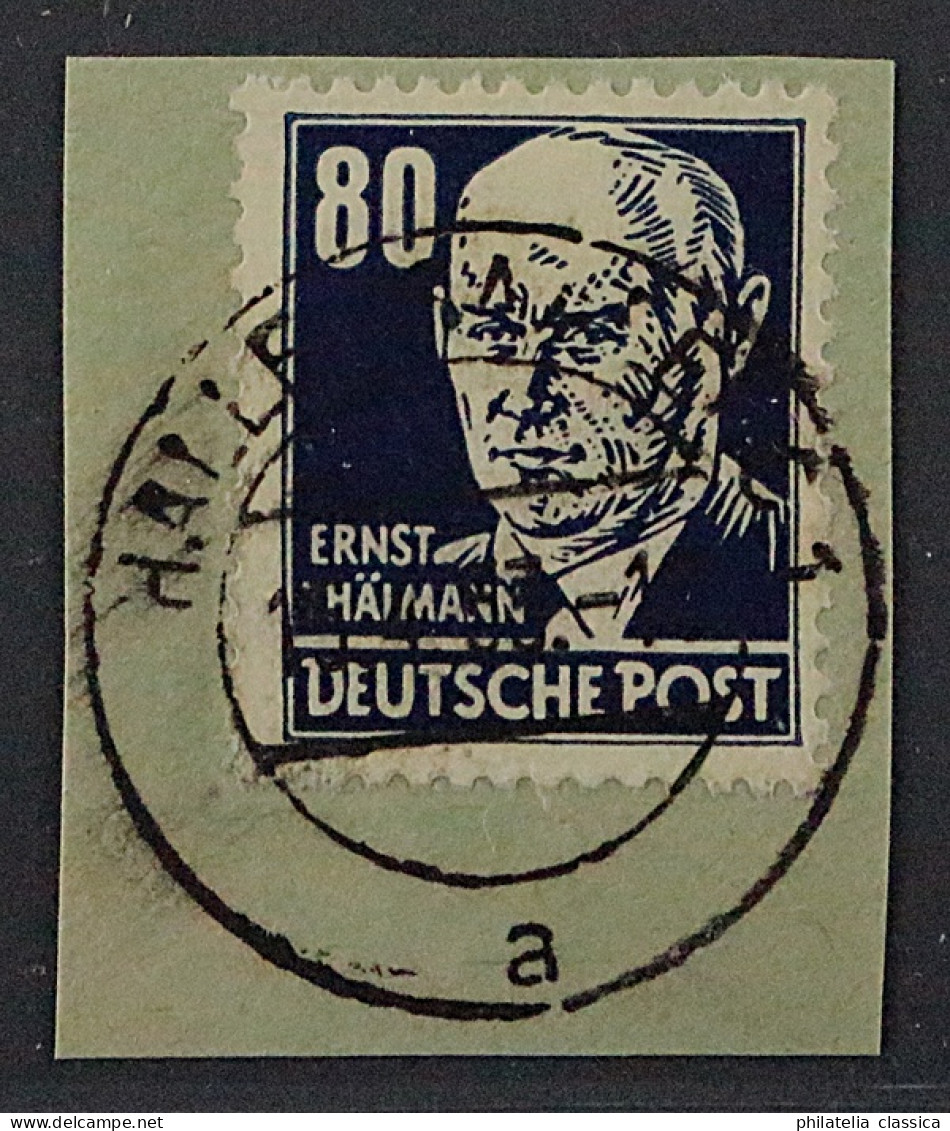 DDR 339 Xb, 80 Pfg. Lackpapier Echter Stempel, Fotoattest Ruscher, KW 1600,- € - Used Stamps