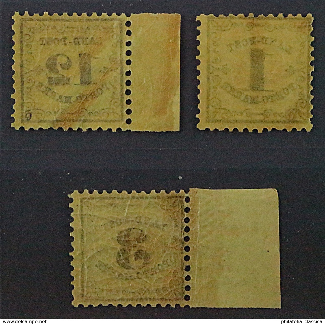 1862, BADEN Landpost 1-3 X ** 1-12 Kr. Komplett Postfrisch, TOP-Qualität, 118,-€ - Neufs