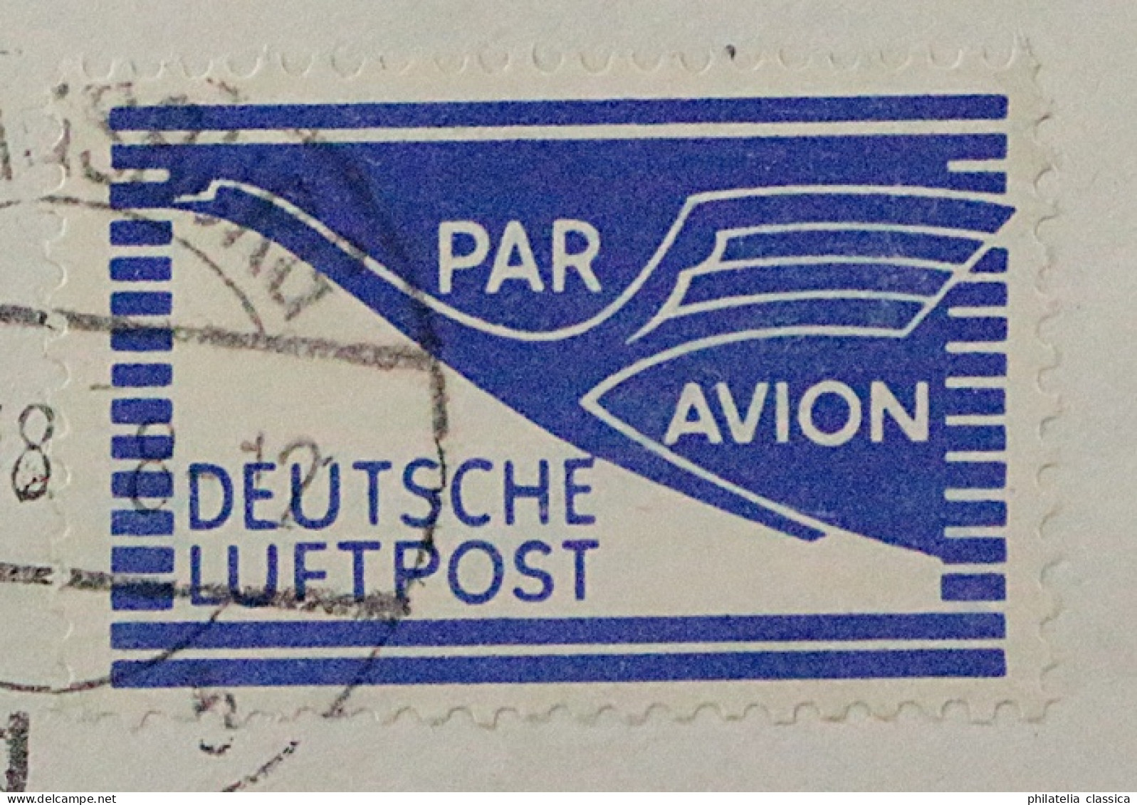 1948, BIZONE JEIA Flugpostzulassungsmarke Auf Luftpost-Brief, Geprüft 400,-€ - Lettres & Documents