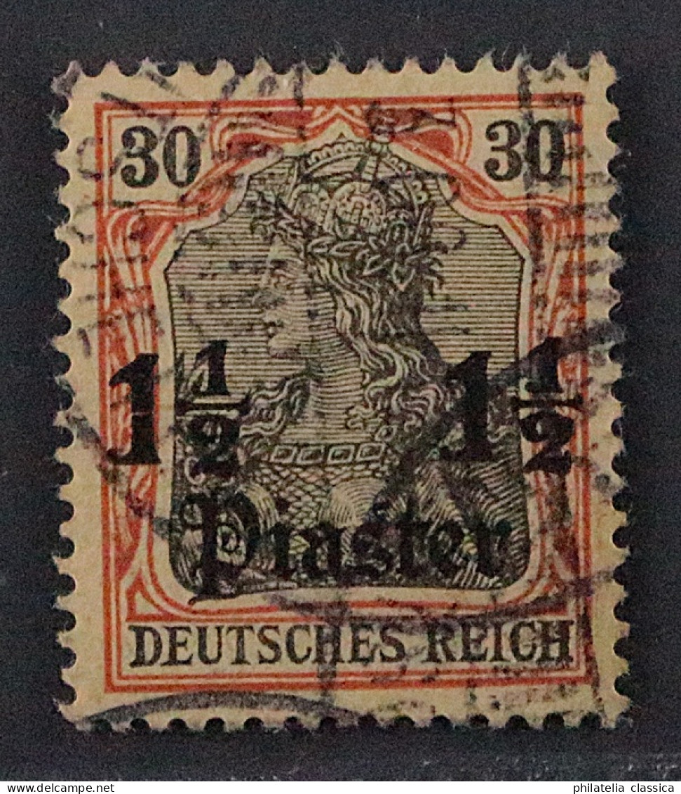 Dt.Post TÜRKEI 28 II ABART: Durchgebrochene 1, Große RARITÄT, Fotoattest 3500,-€ - Turkse Rijk (kantoren)