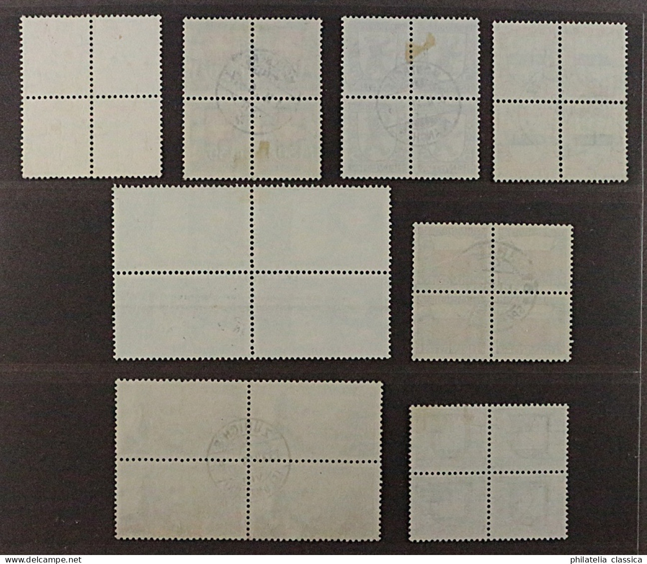 SCHWEIZ VIERERBLOCKS Juventute Ex 1922/30 (SBK J21-53) ZentrumStempel, 385,-SFr. - Used Stamps