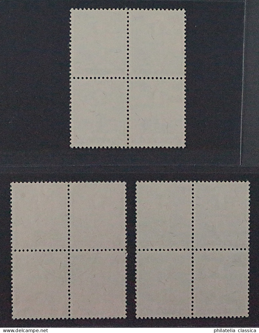 SCHWEIZ 294-96 Viererblock (SBK W2-4), Patria 1936, Zentrum-Stempel, 260,- SFr - Used Stamps