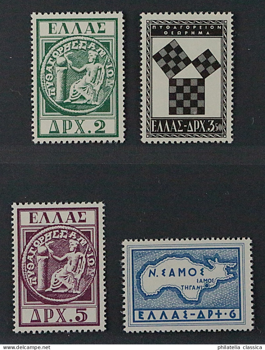 Griechenland  632-35 **  Pythagoräer Kongreß, Komplett, Postfrisch, KW 130,- € - Unused Stamps
