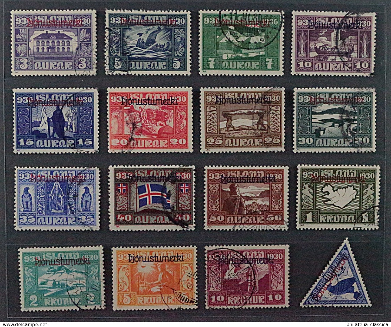 1930, ISLAND 44-59, Dienstmarken ALLTHING Komplett, Sauber Gestempelt, 1900,-€ - Dienstmarken