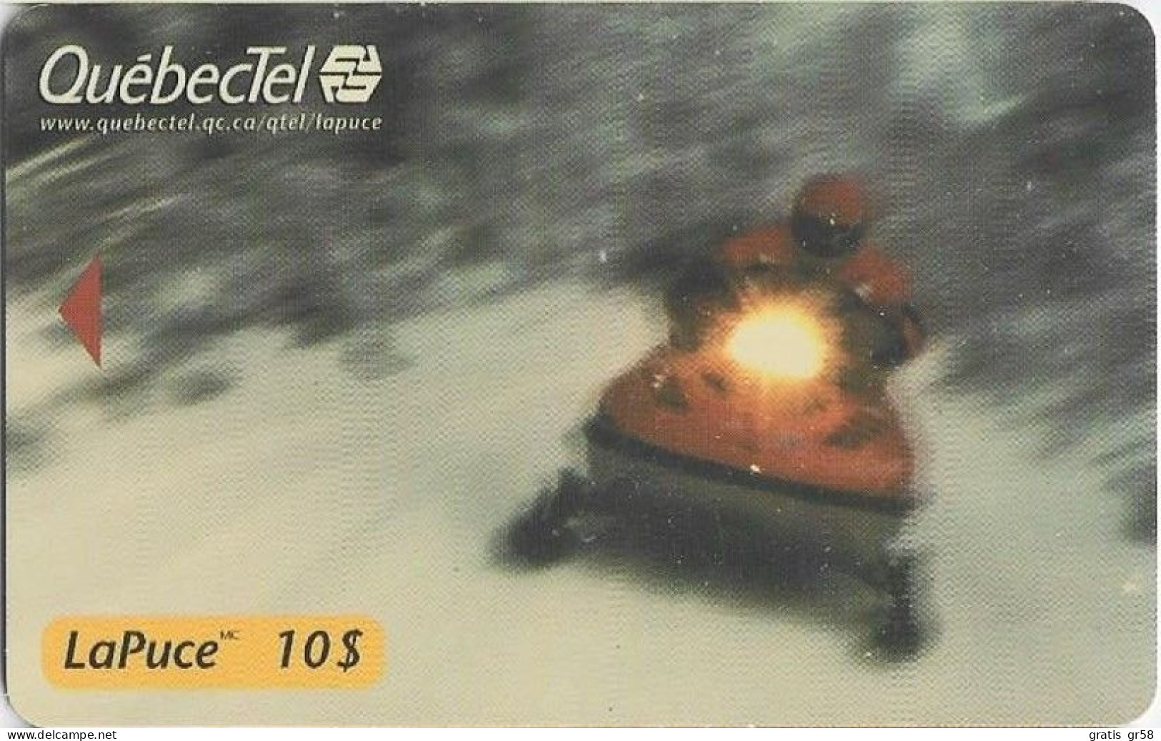 Canada - Q10114a, QuebecTel, Snow Trineo, Snowmobile, Sample Without Chip,10$, 11/99 - Kanada