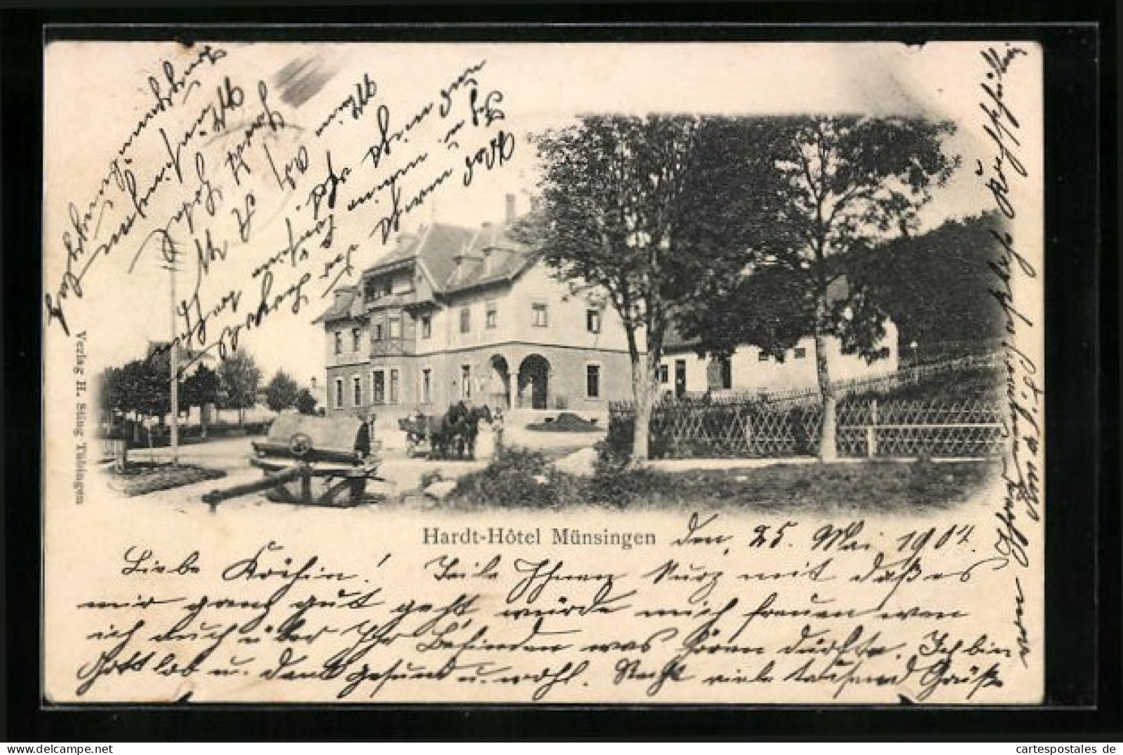 AK Münsingen, Hardt-Hotel Im Sonnenschein  - Muensingen