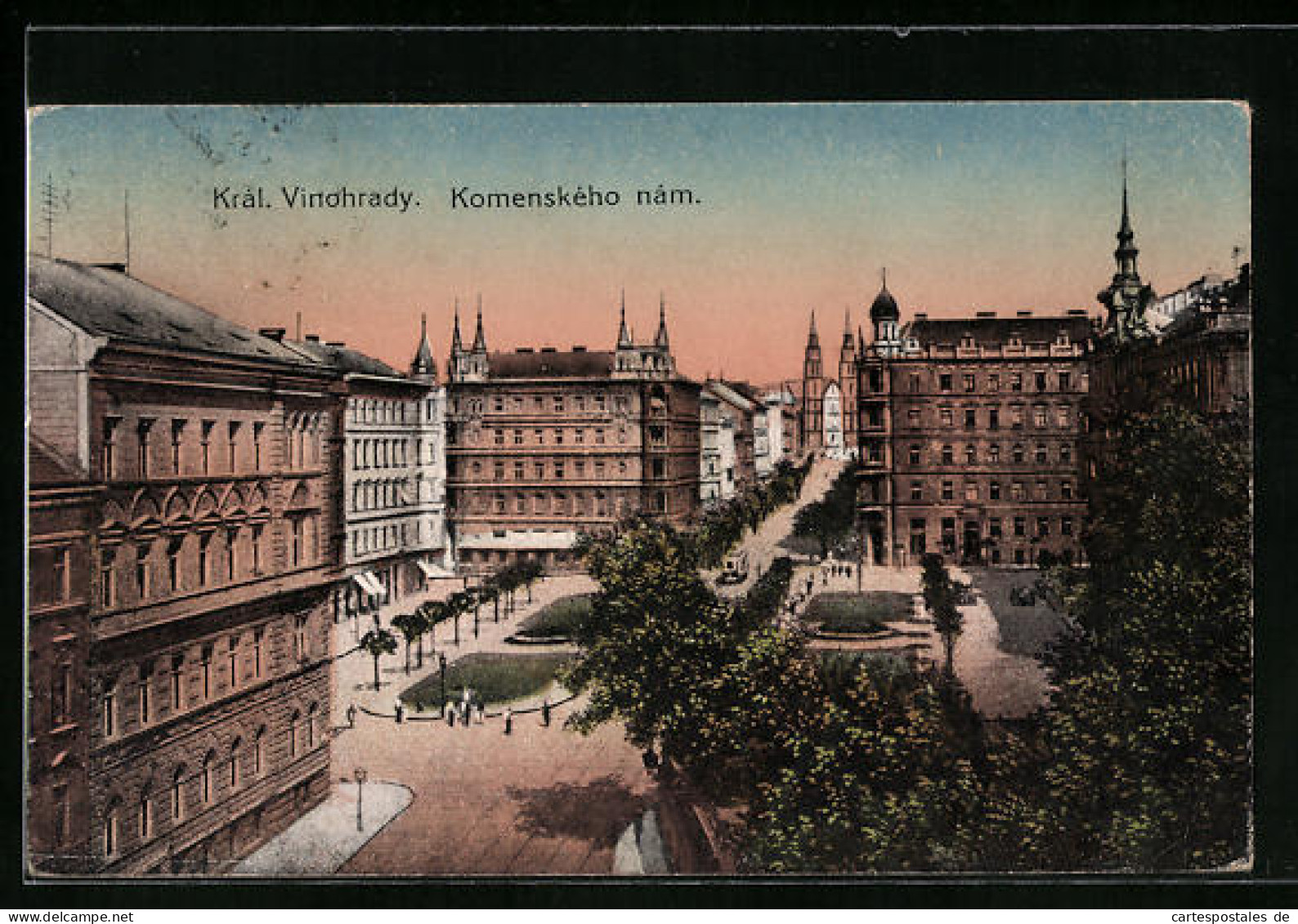 AK Prag / Praha-Kral. Vinohrady, Komenskeho Nam.  - Tchéquie