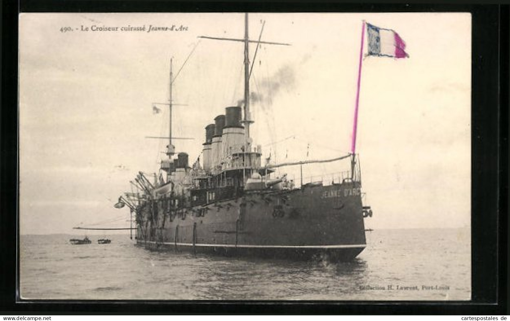 CPA Le Croiseur Cuirassé Jeanne-d`Arc, Französisches Kriegsschiff  - Guerre