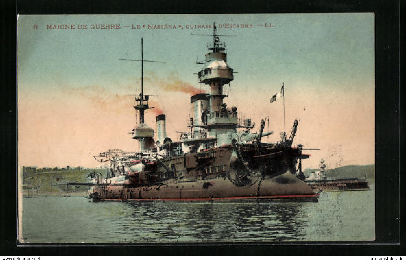 CPA Marine De Guerre, Cuirassé D`Escadre Masséna, Französisches Kriegsschiff  - Guerre
