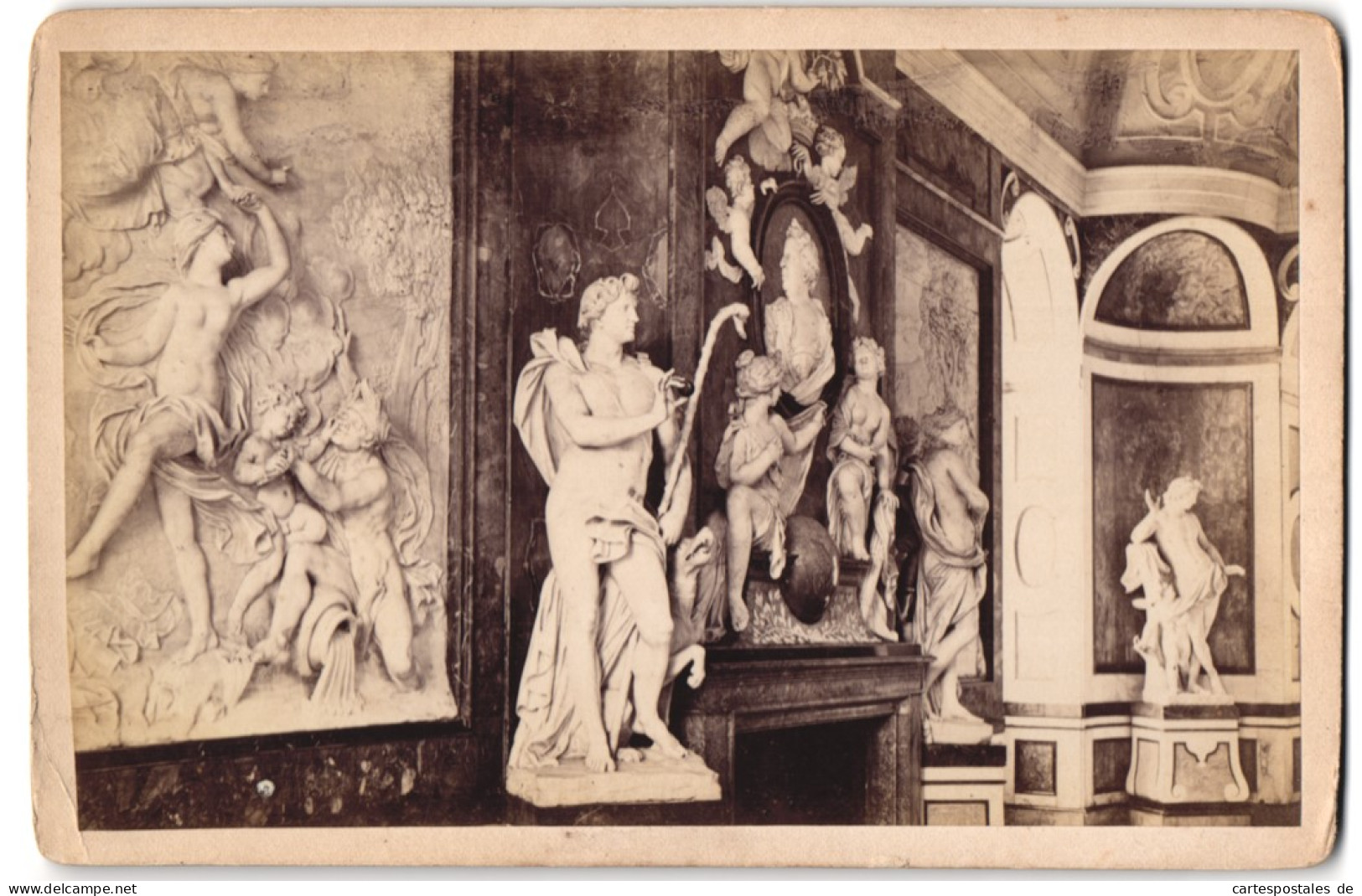 Fotografie Sophus Williams, Berlin, Ansicht Cassel, Antike Skulpturen Auf Der Linken Seite Im Marmorbad 103  - Lieux