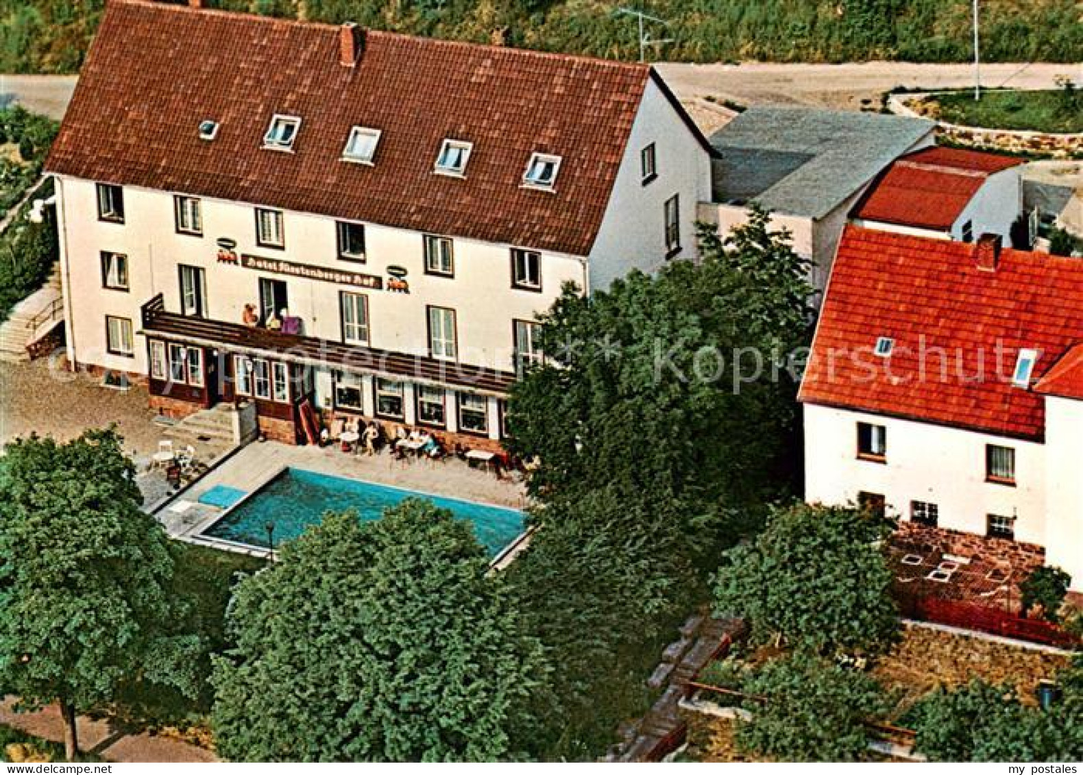 73866439 Lichtenfels Hessen Hotel Fuerstenberger Hof Terrasse Mit Schwimmbad Lic - Other & Unclassified