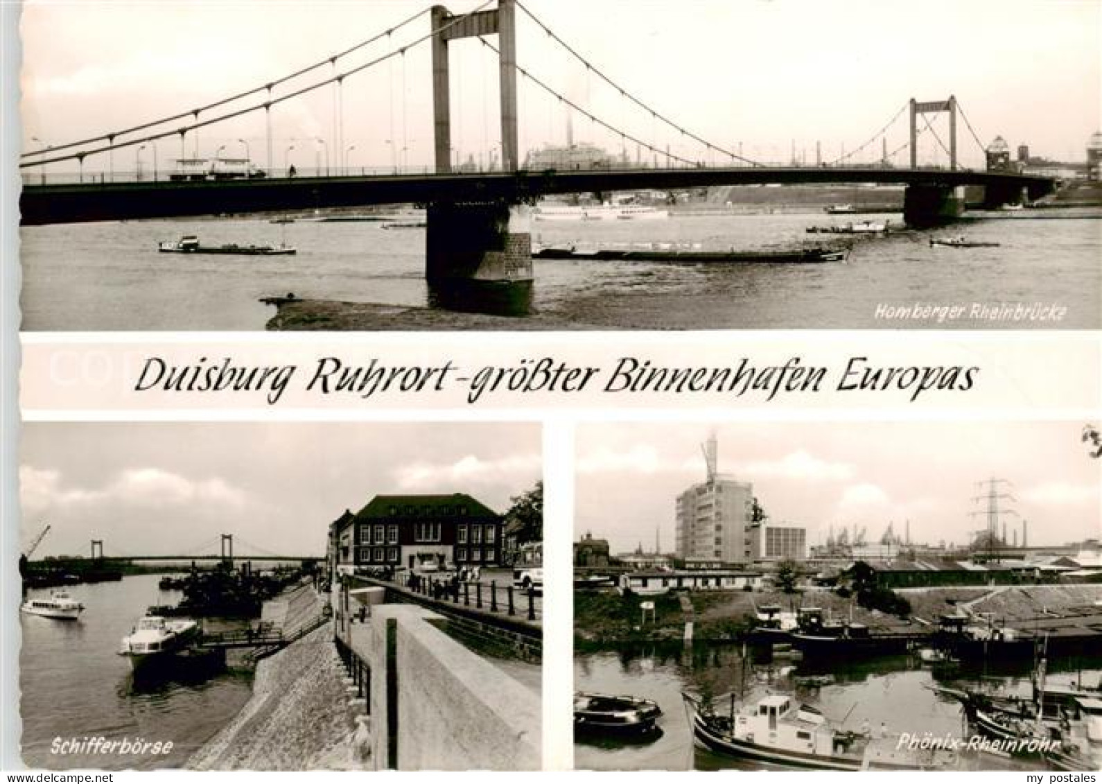 73832505 Duisburg  Ruhr Groesster Binnenhafen Europas Homberger Rheinbruecke Sch - Duisburg