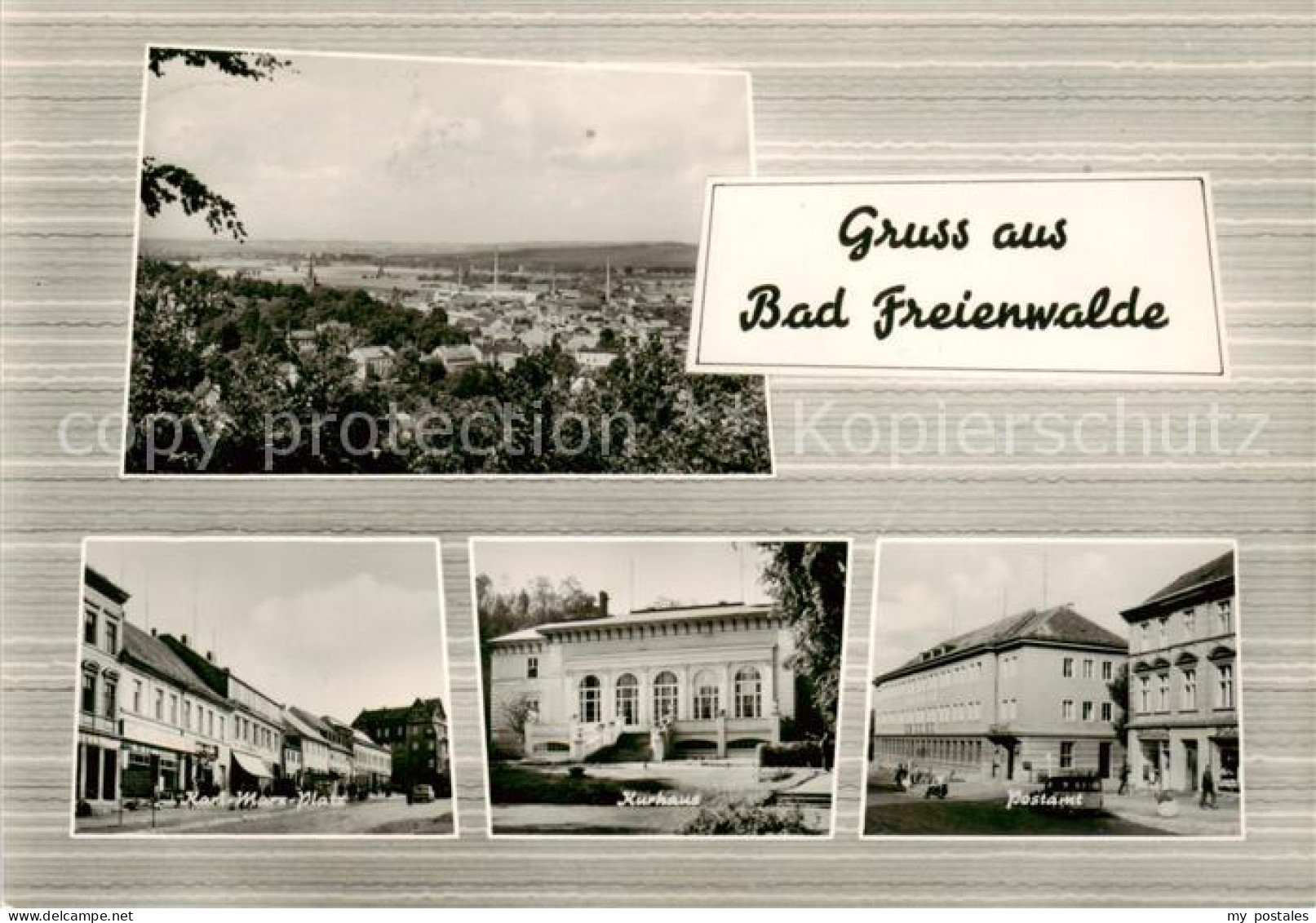 73832503 Bad Freienwalde Karl Marx Platz Kurhaus Postamt Panorama Bad Freienwald - Bad Freienwalde