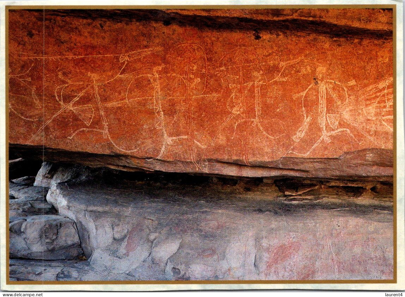 18-5-2024 (5 Z 26) Australia - NT - Kakadu Heritage (aboriginal Rock Painting) 2 Postcards - Peintures & Tableaux