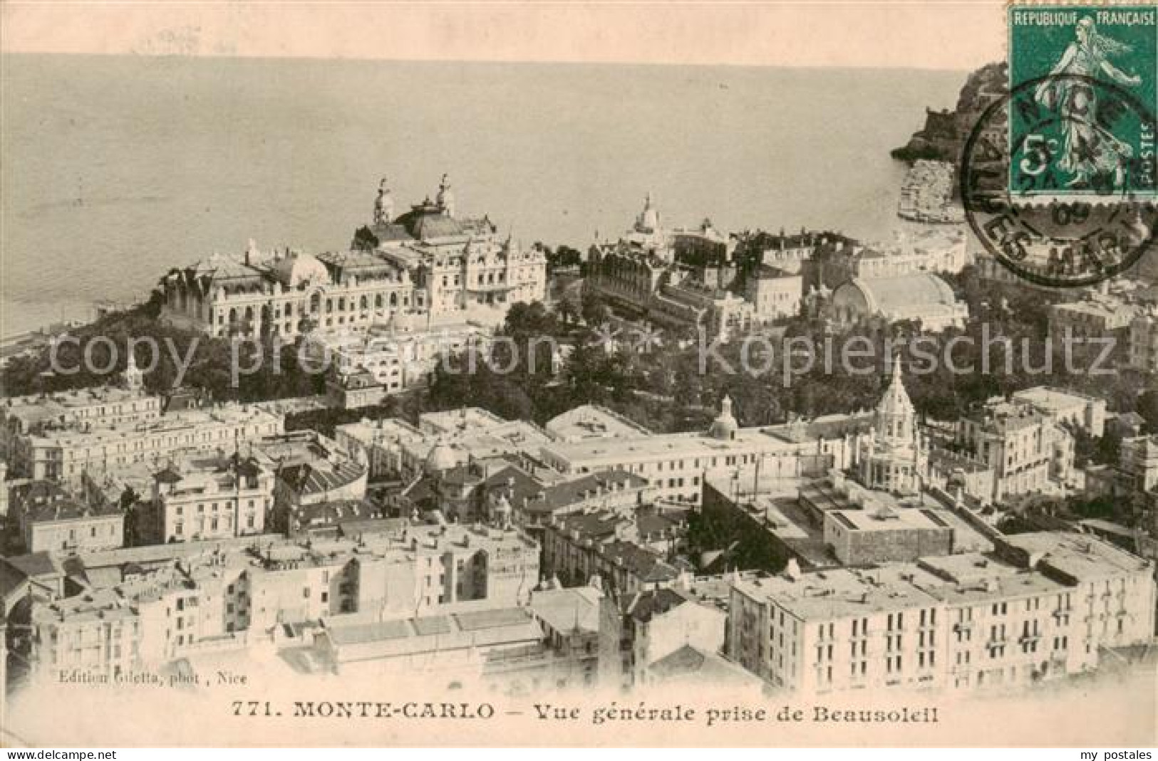 73798124 Monte-Carlo Monaco Vue Generale Prise De Beausoleil  - Autres & Non Classés