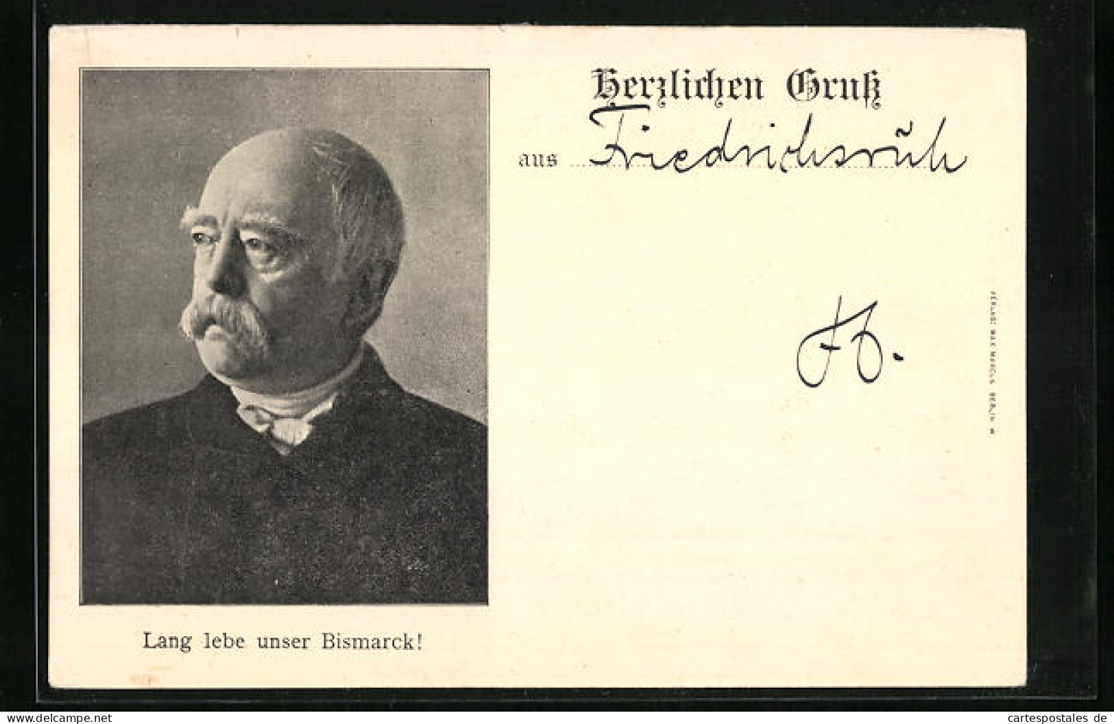 AK Lang Lebe Unser Bismarck!, Portrait Von Otto Von Bismarck Im Halbprofil  - Personnages Historiques