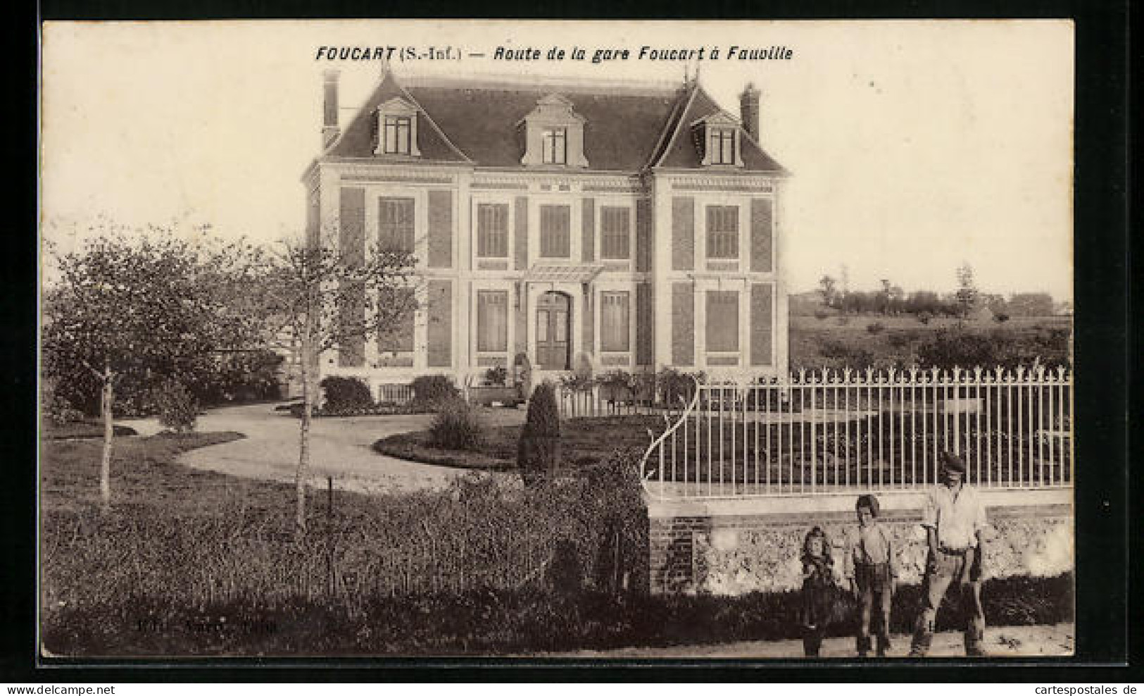 CPA Foucart, Route De La Gare Foucart à Fauville  - Autres & Non Classés