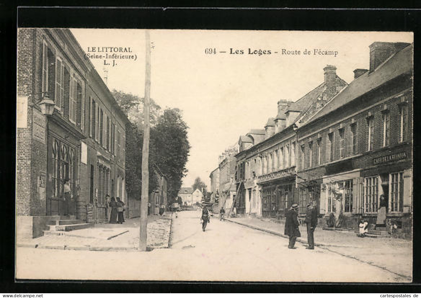 CPA Les Loges, Route De Fécamp  - Fécamp