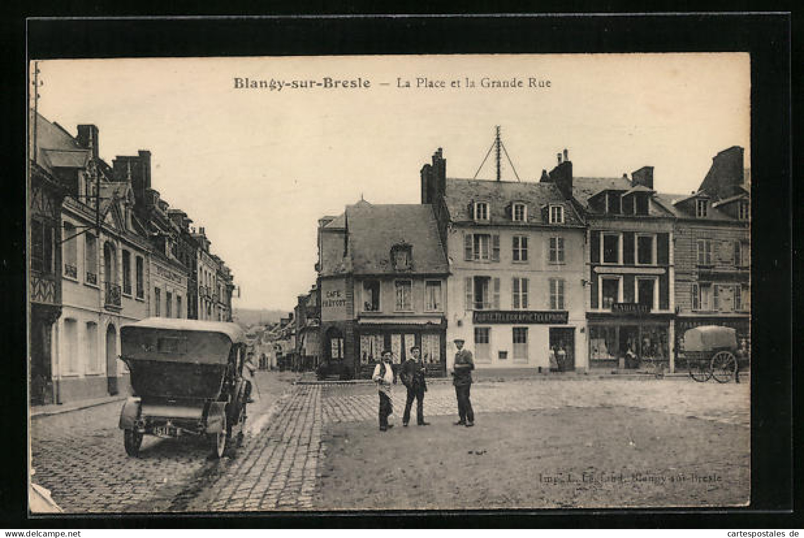 CPA Blangy-sur-Bresle, La Place Et La Grande Rue  - Blangy-sur-Bresle