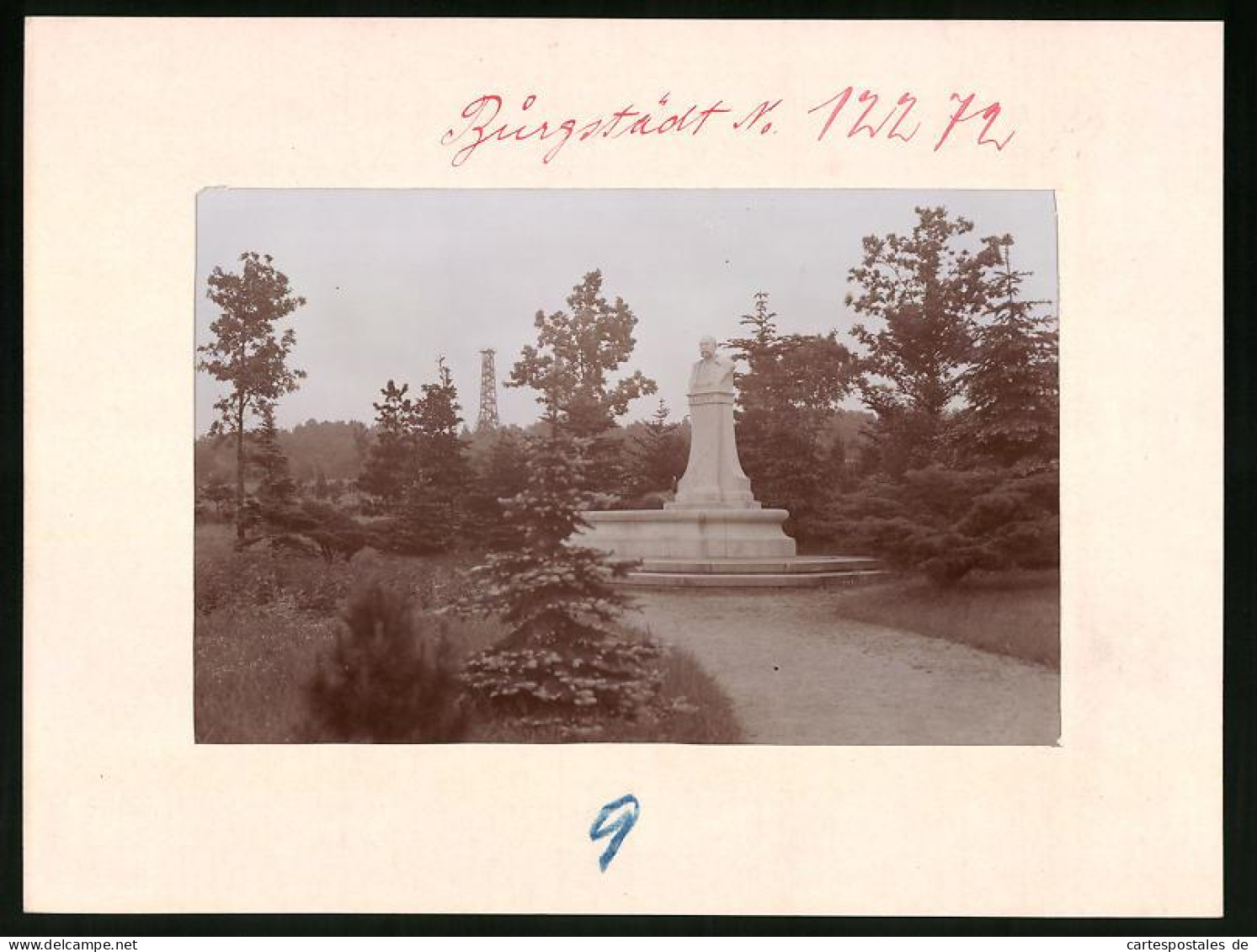 Fotografie Brück & Sohn Meissen, Ansicht Burgstädt, Albert Denkmal Im Wettinhain  - Lieux