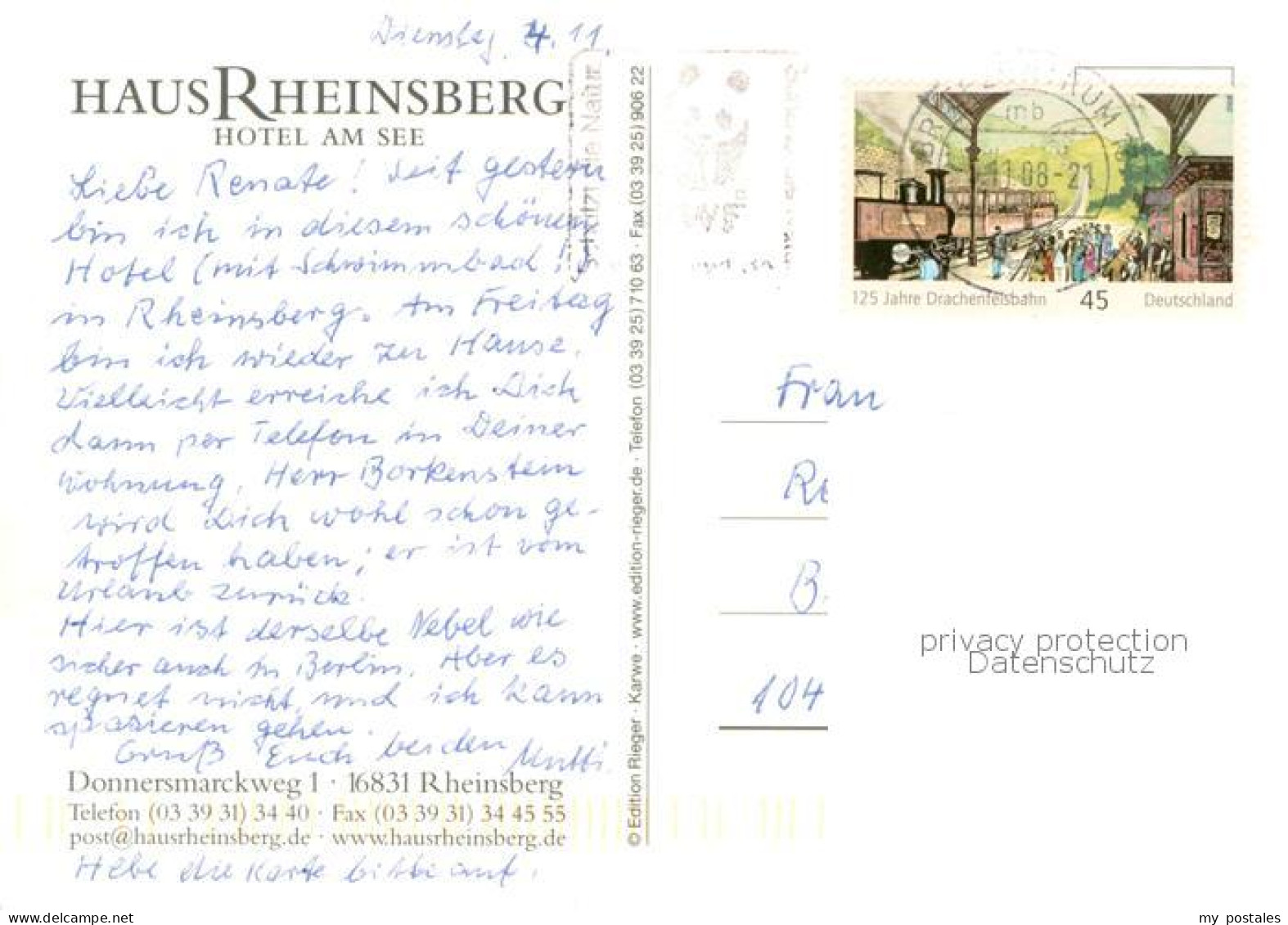 73758419 Rheinsberg Haus Rheinsberg Hotel Am See Teilansichten Rheinsberg - Zechlinerhütte