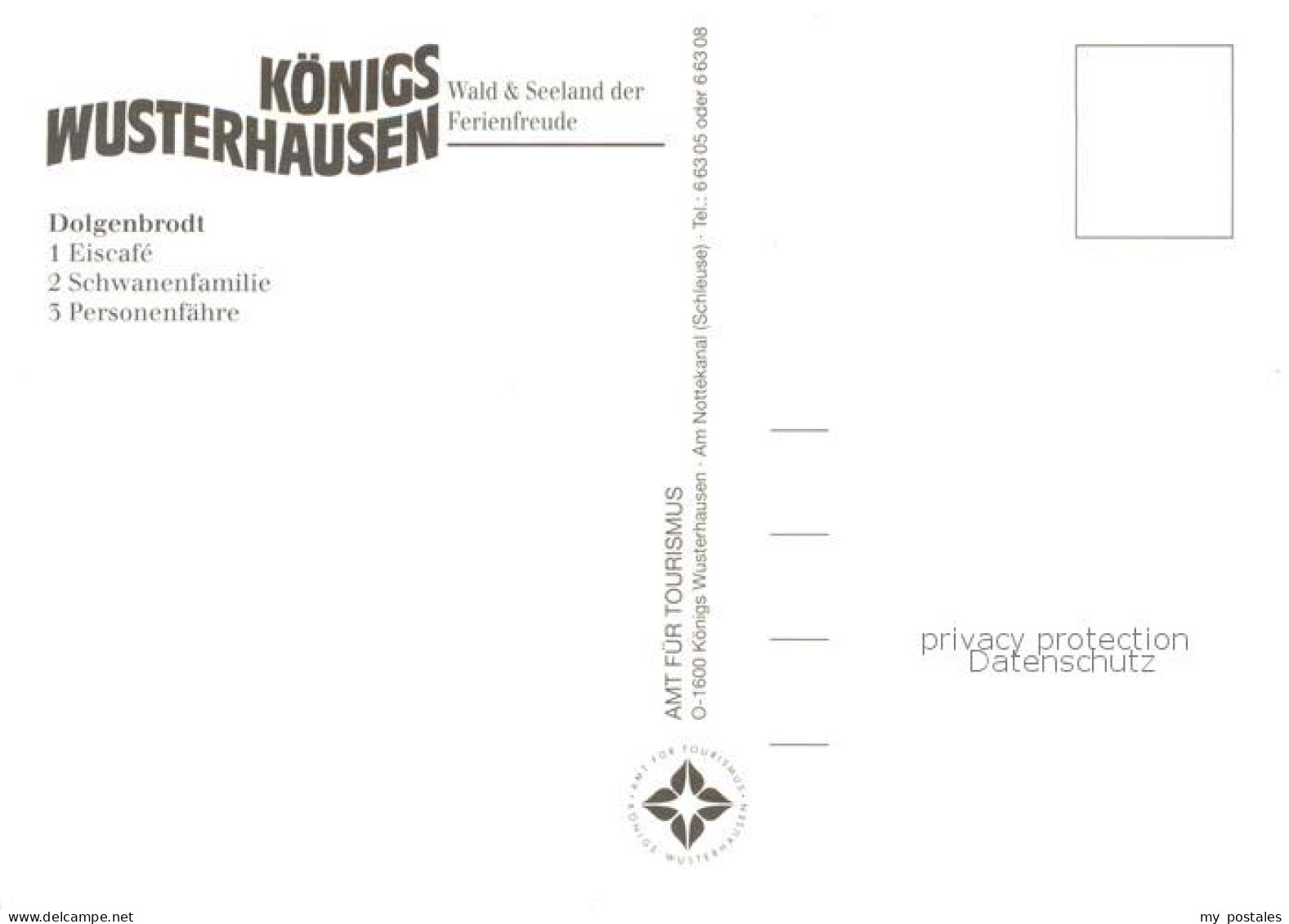 73758302 Koenigs-Wusterhausen EisCafe Dolgenbrodt Schwanenfamilie Personenfaehre - Autres & Non Classés