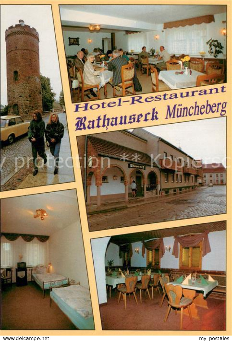 73758301 Muencheberg Hotel Restaurant Rathauseck Turm Muencheberg - Muencheberg