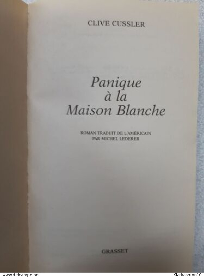 Panique À La Maison Blanche - Sonstige & Ohne Zuordnung