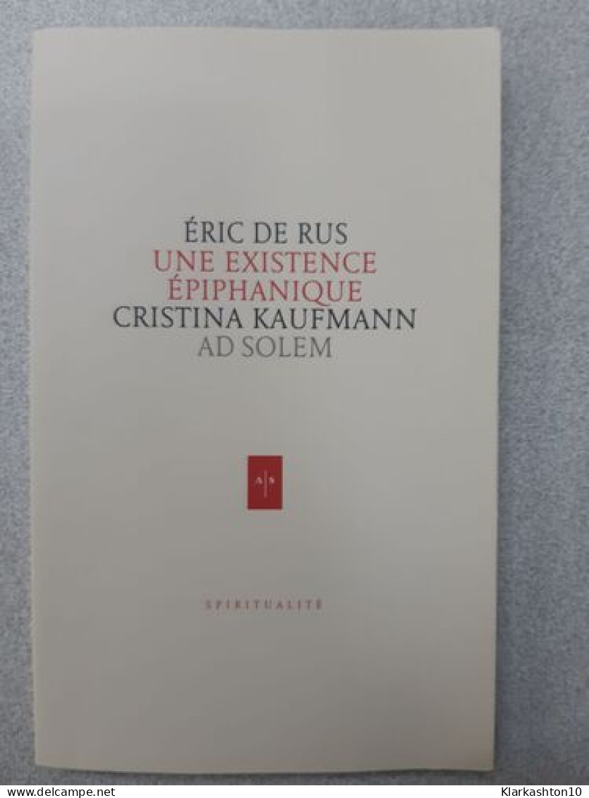 Une Existence épiphanique: Cristina Kaufmann (1939-2006) - Autres & Non Classés