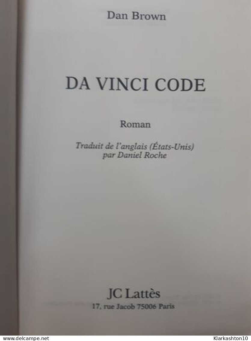 Da Vinci Code - Autres & Non Classés