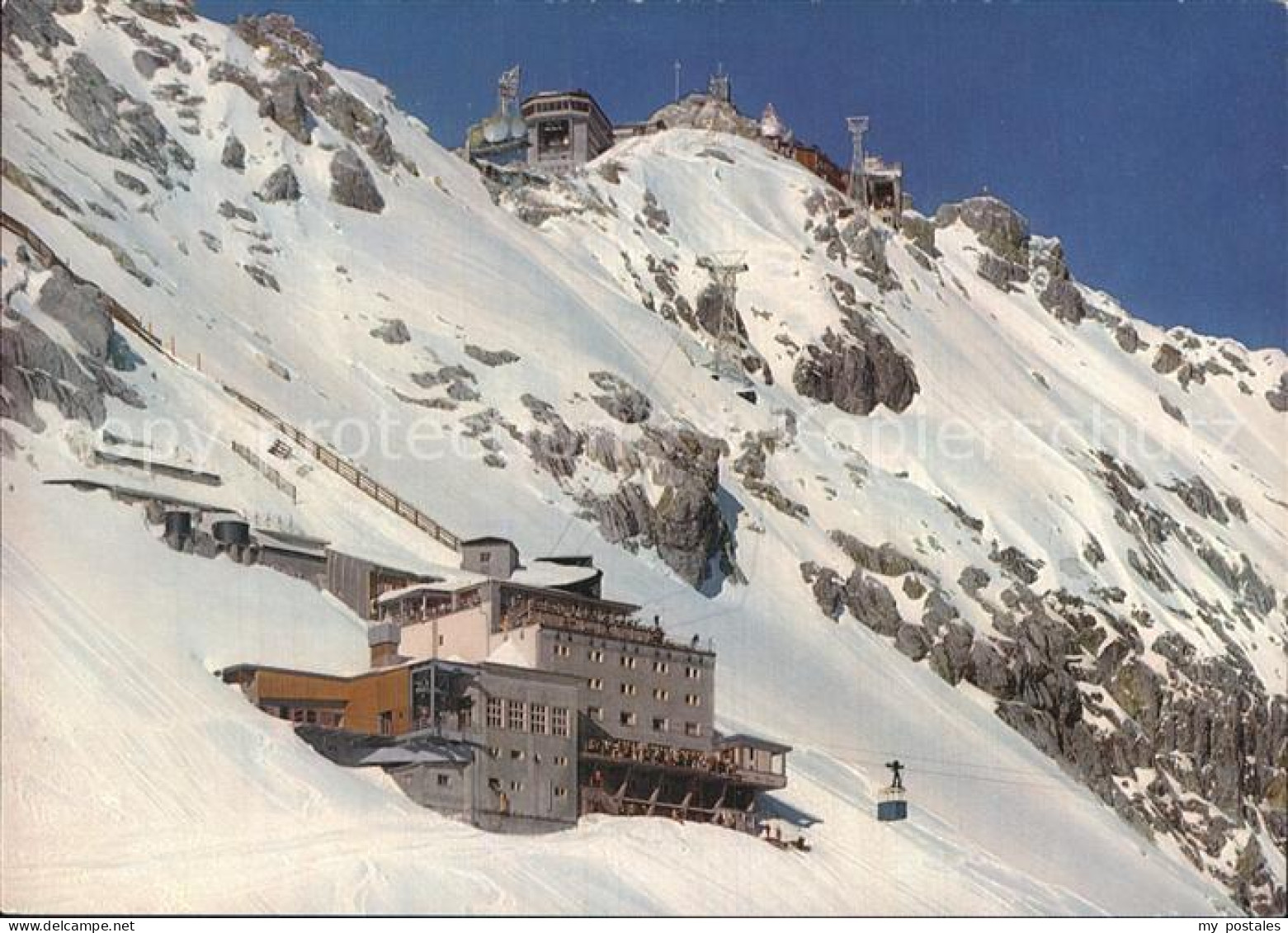 72614316 Zugspitze Mit Hotel Schneefernerhaus Gletscherbahn Und Gipfelbahn Burgr - Garmisch-Partenkirchen