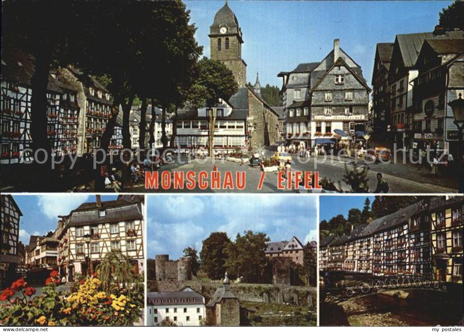 72613779 Monschau Markt Kirche Burg Fachwerkhaeuser Monschau - Monschau